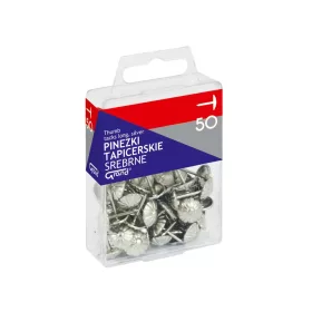  Piuneze (pioneze) tapiterie Grand 110-1482, 15 mm, argintii, blister 50 buc