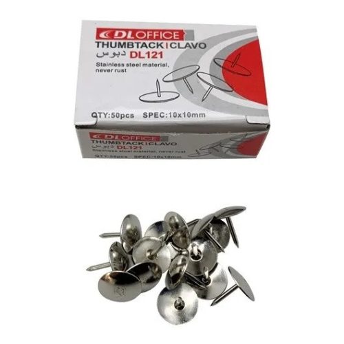 Piuneze (pioneze) CNX DL121 - 1212, 10 mm, argintii, cutie 50 buc