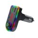 Modulator FM Bluetooth Andowl  Q-C75, 2 porturi USB + 1 port PD, 5V/3.1A, lumini RGB, ecran LED, negru