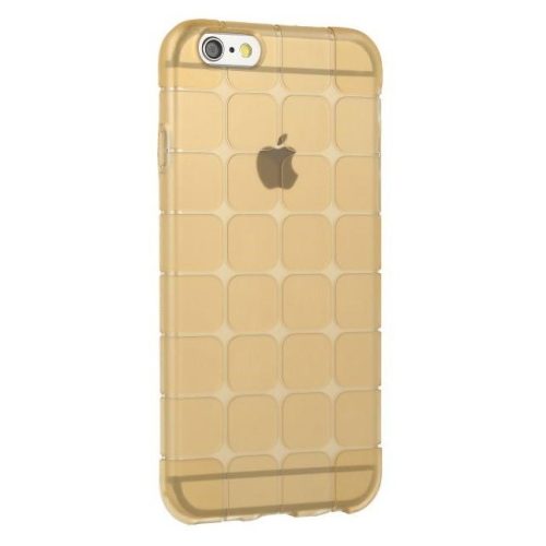 Husa de protectie Rubik pentru iPhone 6/6S, TPU auriu transparent