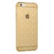 Husa de protectie Rubik pentru iPhone 6/6S, TPU auriu transparent