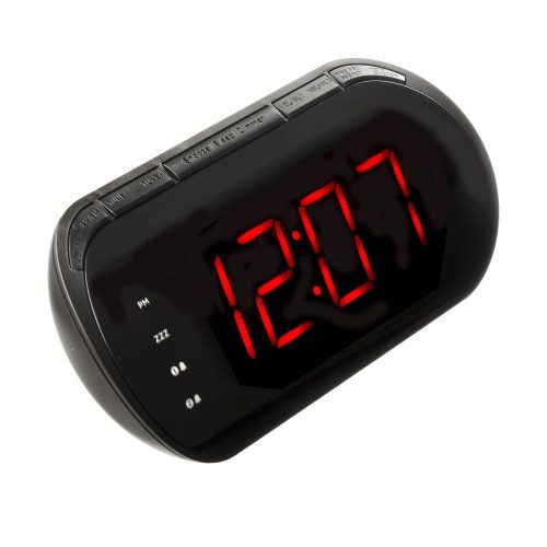 Radio AM/FM cu ceas ONN RT-4507, ecran LED, alarma, 2 porturi incarcare USB, negru