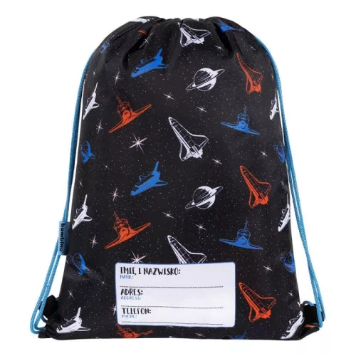 Sac cu snur pentru copii Bambino Space, 32 x 43.5 cm