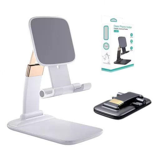 Suport birou Fonken pentru telefon sau tableta, model universal, alb