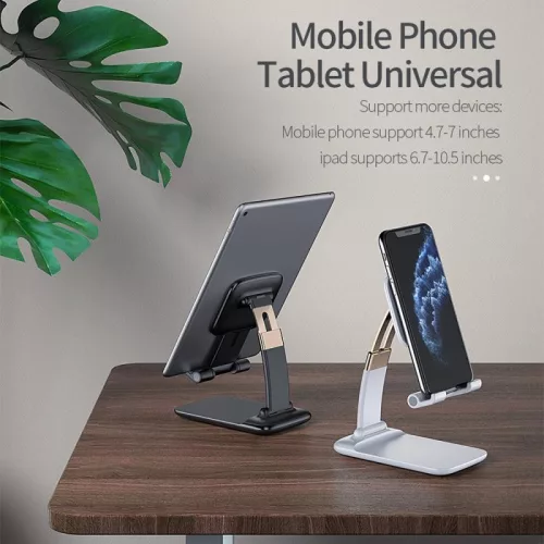 Suport birou Fonken pentru telefon sau tableta, model universal, alb