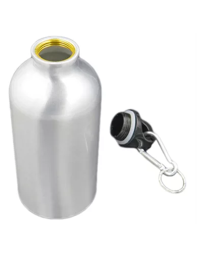 Bidon sport metalic, personalizat cu poza ta, arginitiu, 500 ml