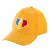 Sapca galbena inima tricolor ROMANIA