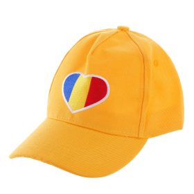 Sapca galbena inima tricolor ROMANIA