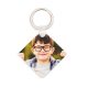 Breloc din plastic, personalizat cu poza ta, inel de sustinere metalic, 4.5 x 4.5 cm