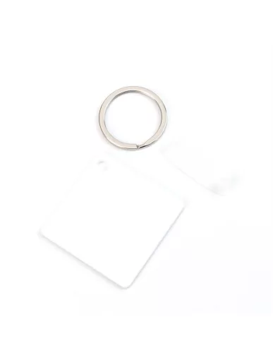 Breloc din plastic, personalizat cu poza ta, inel de sustinere metalic, 4.5 x 4.5 cm