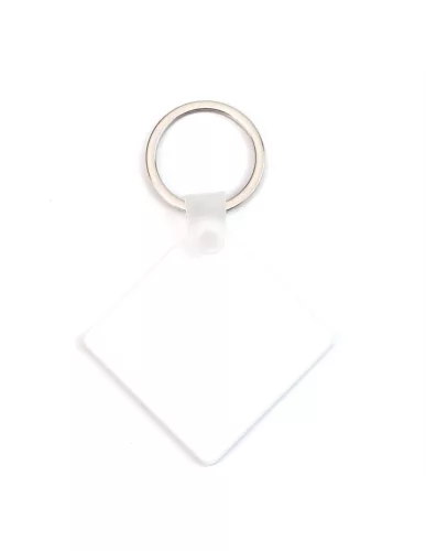 Breloc din plastic, personalizat cu poza ta, inel de sustinere metalic, 4.5 x 4.5 cm