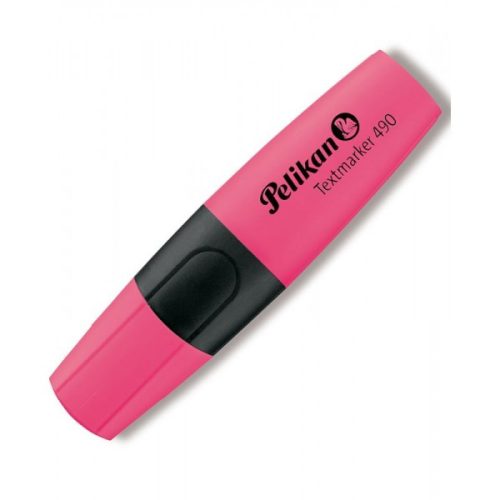 Textmarker Pelikan 490, varf tesit din fetru, 1-4mm, roz