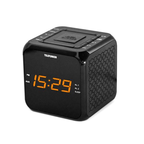 Radio AM/FM cu ceas Telefunken TF-1597, Ecran LED, alarma dual, negru