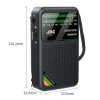 Radio portabil AM/FM/SW JOC TG-77, iesire jack 3.5 mm, acumulator 2000 mAH, cablu Type-C, negru