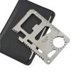 Card multifunctional de supravietuire 11 in 1, husa inclusa, negru