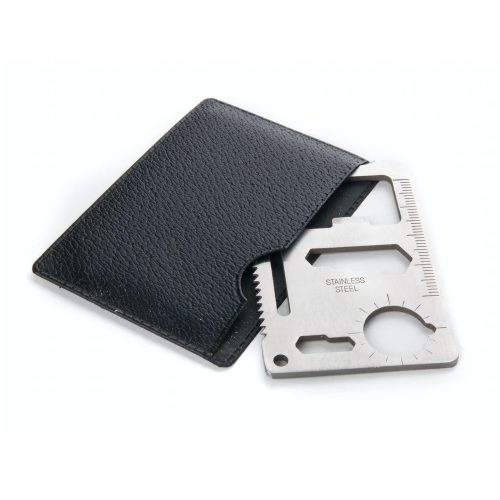 Card multifunctional de supravietuire 11 in 1, husa inclusa, argintiu