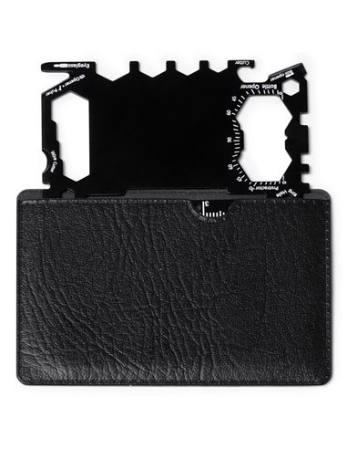 Card multifunctional de supravietuire 23 in 1, husa inclusa, negru