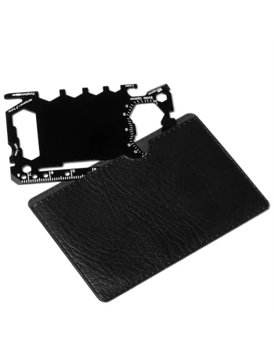 Card multifunctional de supravietuire 23 in 1, husa inclusa, negru