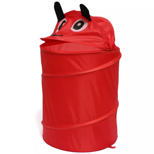 Cos pliabil pentru depozitare jucarii, RCO, rosu, poliester, 55 cm