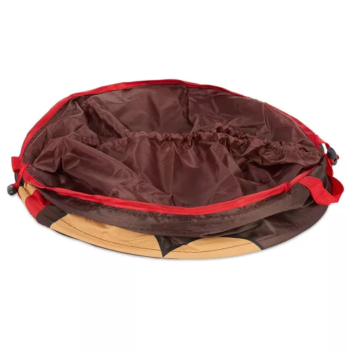 Cos pliabil pentru depozitare jucarii, RCO, maro, poliester, 55 cm