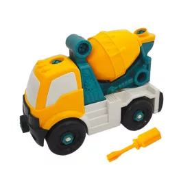   Jucarie betoniera demontabila Echipa Istetilor, cheie si surubelnita inclusa, 22 x 15 x 10.5 cm