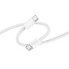Cablu de date si incarcare Hoco X105, Type-C to Type-C, PD60W, QC3.0, 3A, 1 m, cablu impletit, incarcare rapida, alb