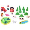 Traseu din lemn Kids Toyland, ferma, animale si accesorii, 50 piese