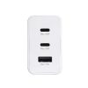 Incarcator telefon ZK-15, 65W,  2 porturi PC/Type-C + 1 port USB, incarcare super rapida, alb