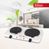 Plita electrica Floria ZLN-2843, 44 x 25 x 7 cm, 2 ochiuri, termostat reglabil, alba