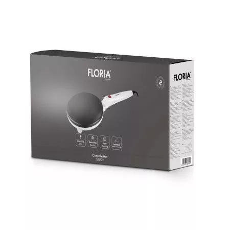 Aparat pentru facut clatite Floria ZLN 7911, putere 700w, diametru 20 cm, alb