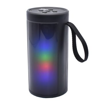   Boxa portabila ZQS-1201, Bluetooth, USB, TF, Radio FM, lumini LED RGB, neagra