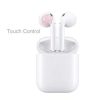 Casti wireless i11, TWS, Bluetooth 5.0, microfon, touch control, albe