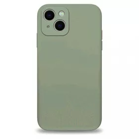   Husa Apple iPhone 13 Pro Max Luxury Silicone, catifea in interior, protectie camera, verde maslina