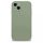 Husa Apple iPhone 13 Pro Max Luxury Silicone, catifea in interior, protectie camera, verde maslina