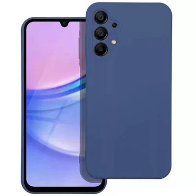 Husa Samsung Galaxy A32 5G Luxury Silicone, catifea in interior, albastru inchis