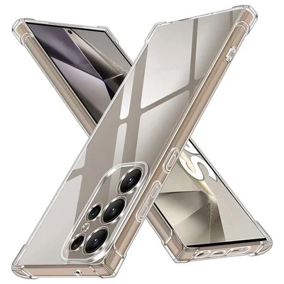Husa Samsung Galaxy S25 Ultra, TPU transparent, intarituri in colturi, grosime 1,5 mm