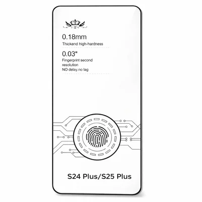 Folie sticla Samsung Galaxy S25 Plus, Full Glue, deblocare amprenta, premium, 0.18 mm, margini negre