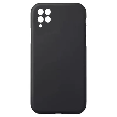 Husa Huawei P40 Lite Luxury Silicone, catifea in interior, protectie camere, negru