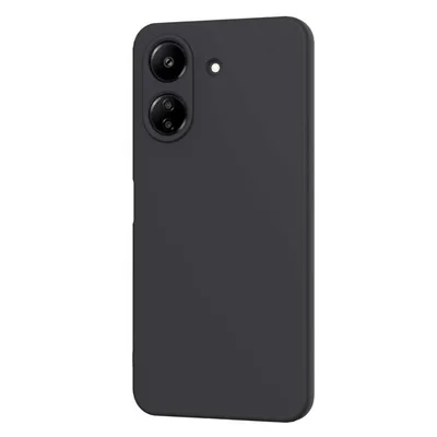 Husa Xiaomi Redmi 13C, Luxury Silicone, protectie camera, catifea in interior, neagra