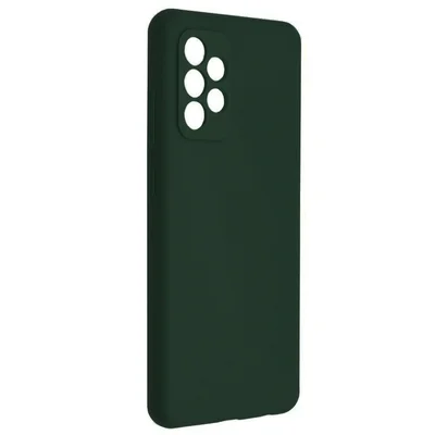 Husa Samsung Galaxy A33 5G, Luxury Silicone, catifea in interior, protectie camere, verde inchis