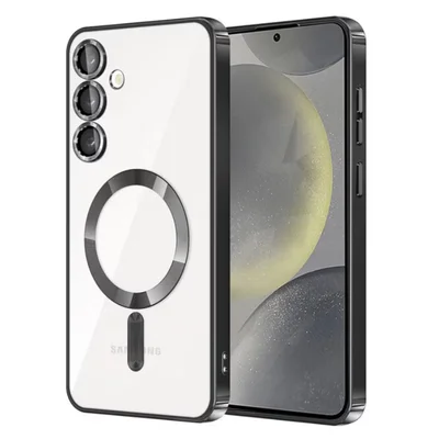 Husa Samsung Galaxy A16 5G, Electroplating Magsafe TPU, protectie camera, neagra