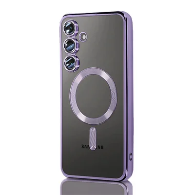Husa Samsung Galaxy A36, Electroplating Magsafe TPU, protectie camera, mov