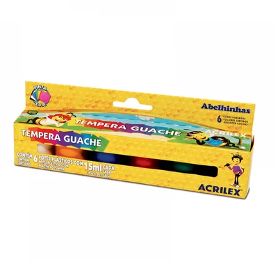 Acuarele Guase Acrilex, 6 culori x15 ml