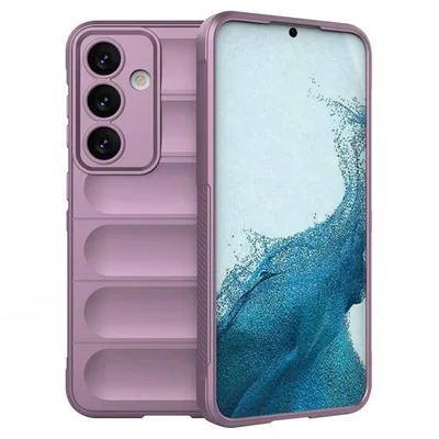 Husa Samsung Galaxy A56, Wave Silicone, protectie camera, catifea in interior, light purple