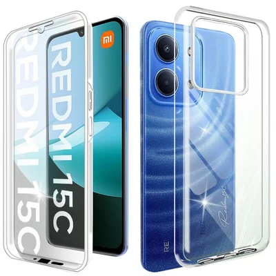 Husa protectie Xiaomi Redmi 15C 5G (fata + spate), Fully PC & PET 360°, transparenta