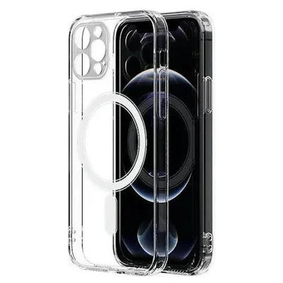Husa de protectie Apple iPhone 15 Pro, compatibila MagSafe, protectie camere, transparenta