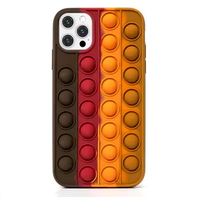 Husa antistres Pop It! pentru Apple iPhone 12, multicolora, model 10