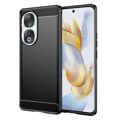 Husa protectie Honor 90 5G, Carbon Stripe, 2 mm, neagra