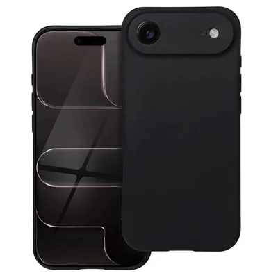 Husa Apple iPhone 17 Air, Luxury Silicone, catifea in interior, protectie camere, neagra