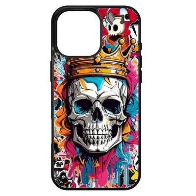 Husa protectie Apple iPhone 16 Plus, Colorful Aluminium TPU, design Skull 1